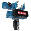 Donati DMK tolley mounted electric chain hoist blue