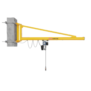Donati GBP Wall-Mounted Jib Crane - Overbraced - Channel Profile - 270° Rotation - 63kg-1t WLL