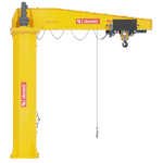 Donati GBR Series Electrically Rotated Column Jib Crane Yellow with hoist