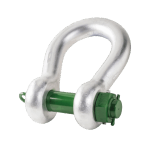 Green Pin® Heavy Duty Bow Shackle with Fixed Nut Safety Pin – GPHDBFN, Grade 6 High-Tensile Steel Lifting Shackle