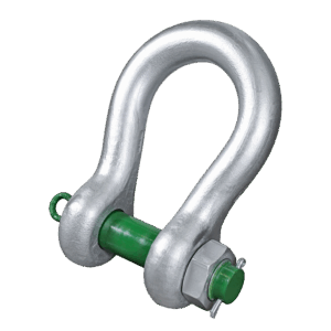 Green Pin® Heavy Duty Bow Shackle with Safety Nut and Bolt Pin – GPHDB, Grade 8 Alloy Steel Lifting Shackle
