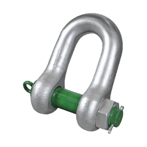 Green Pin® Heavy Duty Dee Shackle with Safety Nut and Bolt Pin – GPHDD, Grade 8 Alloy Steel Lifting Shackle 120t