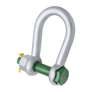 Green Pin® Mooring Bow Shackle with Safety Nut and Sunken Bolt Pin – GPMOBNS, Grade 8 Alloy Steel Galvanised Offshore Mooring Shackle