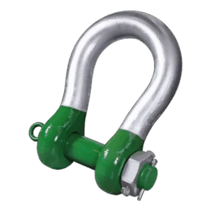 Green Pin Polar® Heavy Duty Bow Shackle GPPOLHDFN – High Load Capacity Grade 8 Fixed Nut Safety Bolt Shackle for Low-Temperature Lifting