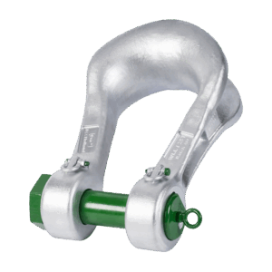 Green Pin Power Sling® Shackle with Safety Nut and Bolt Pin – GPPOW, Grade 8 Alloy Steel High-Capacity Lifting Shackle