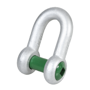 Green Pin® Square Sunken Hole Dee Shackle – GPSQSUD, Grade 6 High Tensile Steel Hot-Dip Galvanised Lifting Shackle