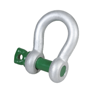 Green Pin® Standard Bow Shackle with Screw Collar Pin – GPSCB, Grade 6 High Tensile Galvanised Shackle
