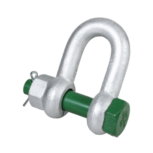 Green Pin® Standard Dee Shackle with Safety Nut and Bolt Pin – GPSAD, Grade 6 Galvanised High-Tensile Lifting Shackle
