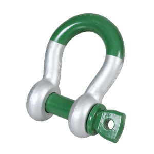 Green Pin Super® Bow Shackle with Screw Collar Pin – GPSUPSC, Grade 8 Alloy Steel Lifting Shackle