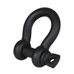 Green Pin® Theatre Bow Shackle with Screw Collar Pin – GPTHB, Matt Black Grade 6 Lifting Shackle