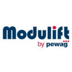 Modulift lifting beams logo blue and red