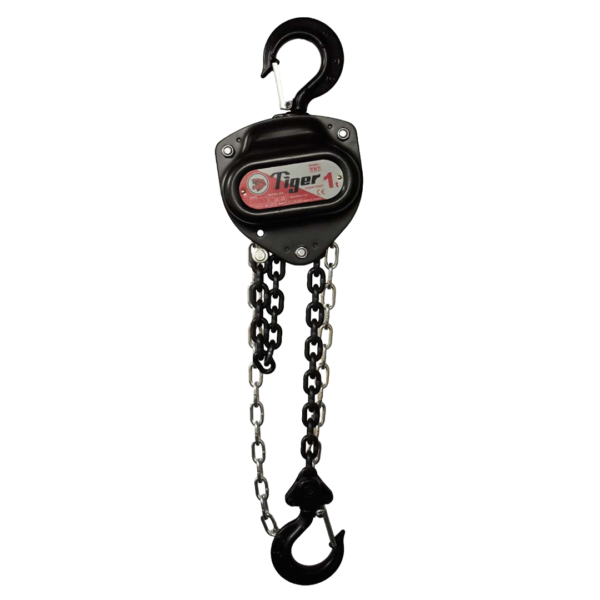 Tiger TRCB Industrial Chain Block black with suspension hook and lifting hook
