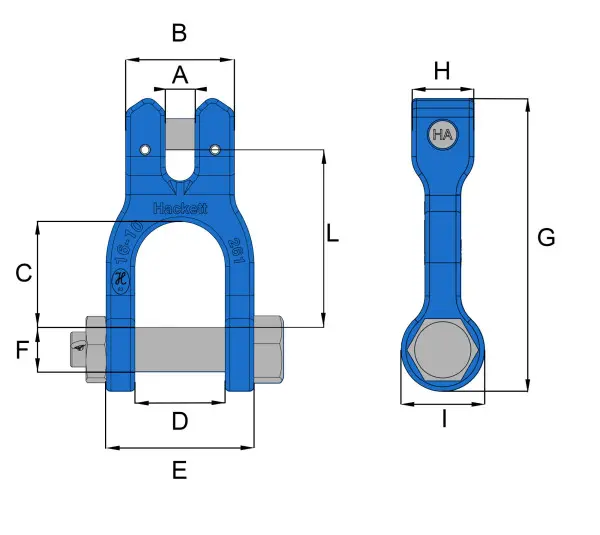 William Hackett 10-H12 Clevis Shackle