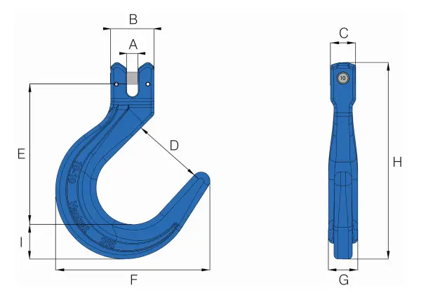 William Hackett 10-H20 Clevis Foundry Hook
