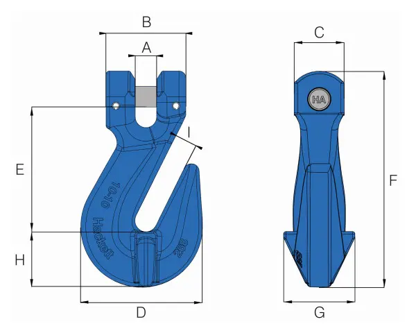 William Hackett 10-H19 Clevis Grab Hook