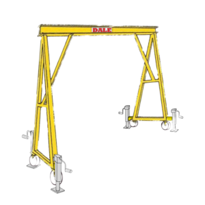 DALE Type B Steel Mobile Lifting Gantry - 2t-5t WLL (Braced)