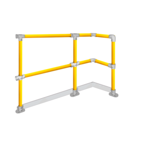 MezzBarriers C42 Deck Mounted Handrail & Post Kit 42.4mm (Safety Yellow)