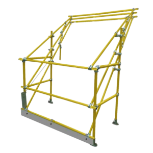 MezzBarriers Delta Low Headroom Safety Pallet Gate (Yellow)