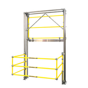 MezzBarriers Omega Space Saving Safety Pallet Gate