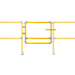 MezzBarriers Self-Closing Retrofit Safety Gate (Yellow)