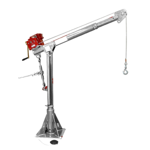 Thern Portable Lifting Davit Crane Commander 5PT10G-M2+ with Worm Gear Manual Winch and Base - up to 544kg WLL