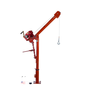 Thern Portable Lifting Davit Crane Commander 5PT5-M2+ with Worm Gear Manual Winch and Base - up to 300kg WLL