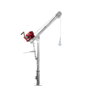 Thern Portable Lifting Davit Crane Commander 5PT5G-M2+ with Worm Gear Manual Winch and Base - up to 300kg WLL