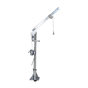 Thern Portable Lifting Davit Crane Ensign 5PA10S-M3+ with Spur Gear Manual Winch and Base - up to 544kg WLL