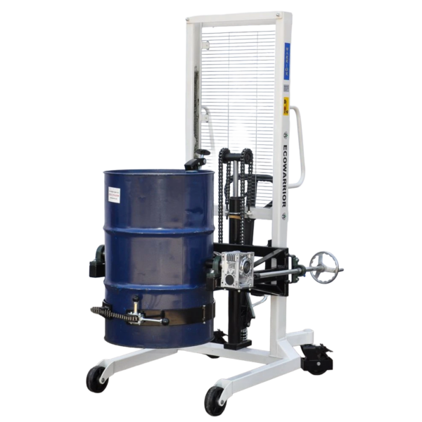 EcoWarrior WRDTPL45 holding steel drum