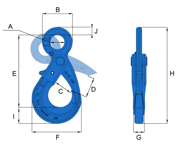 William Hackett 10-H13 Eye Self Locking Hook