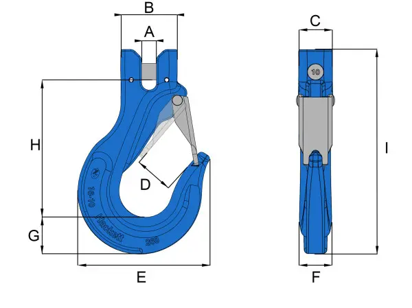 William Hackett 10-H04 Clevis Sling Hook