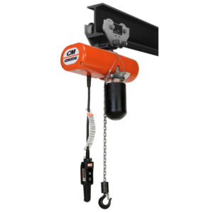 CM Lodestar Electric Chain Hoist with Push Trolley 250kg–3t WLL (110v/240v/400v)
