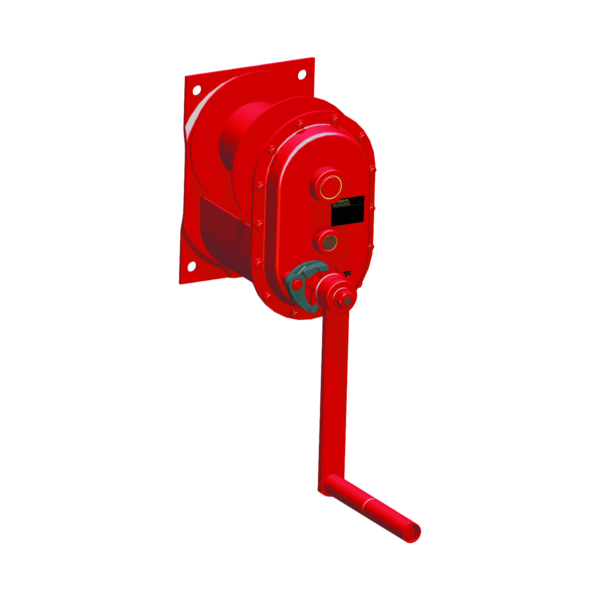 Haacon Type 220.2 2t wall mounted powder coated hand winch