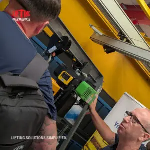 CMCO discuss hoisting in the demo room