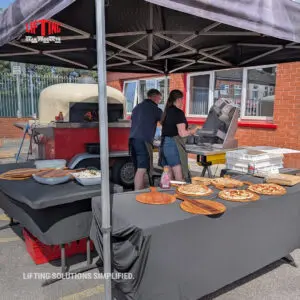 Lifting Gear Products Open Day pizza lunch