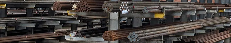 CMCO Birmingham yard storage showing steel traceability back to its original manufacturing facility.